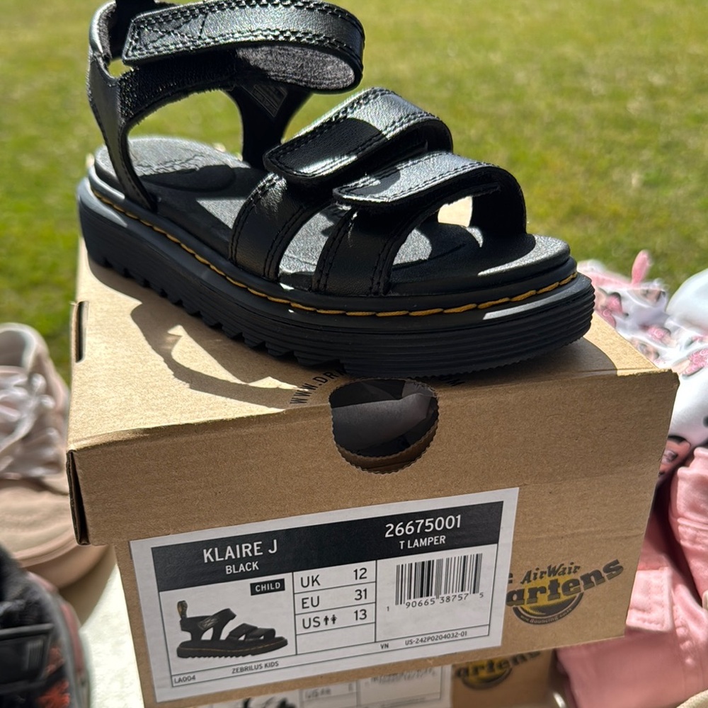 Dr. Martens Black Outdoor Sandals with Adjustable Straps